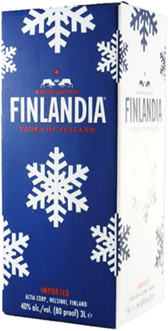 Водка Финляндия Снежинка (Finlandia Winter) 3 литра