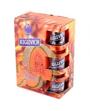 Горілка Кеглевич диня (Keglevich Melone) 2 літри + 3 склянки